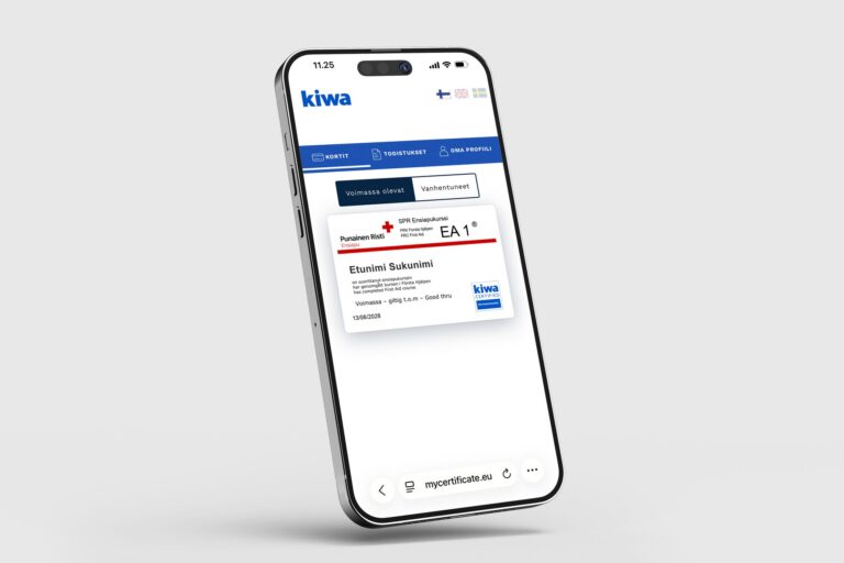 Mobiilitodistus kulkee aina mukanasi verkkopalvelussa